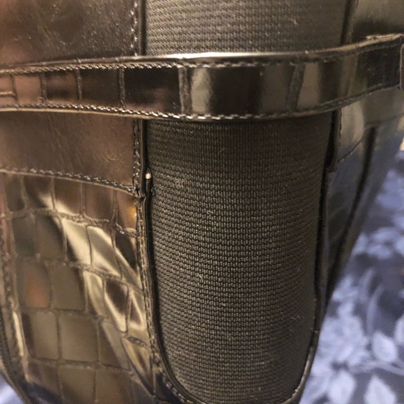 LifeStride women's dressy tall black faux alligator boots size 7 - Picture 10 of 16